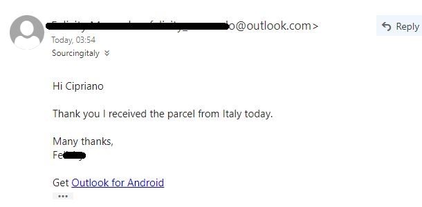 Receive Parcel Italian Address 478 Receive Parcel Italian Address 478